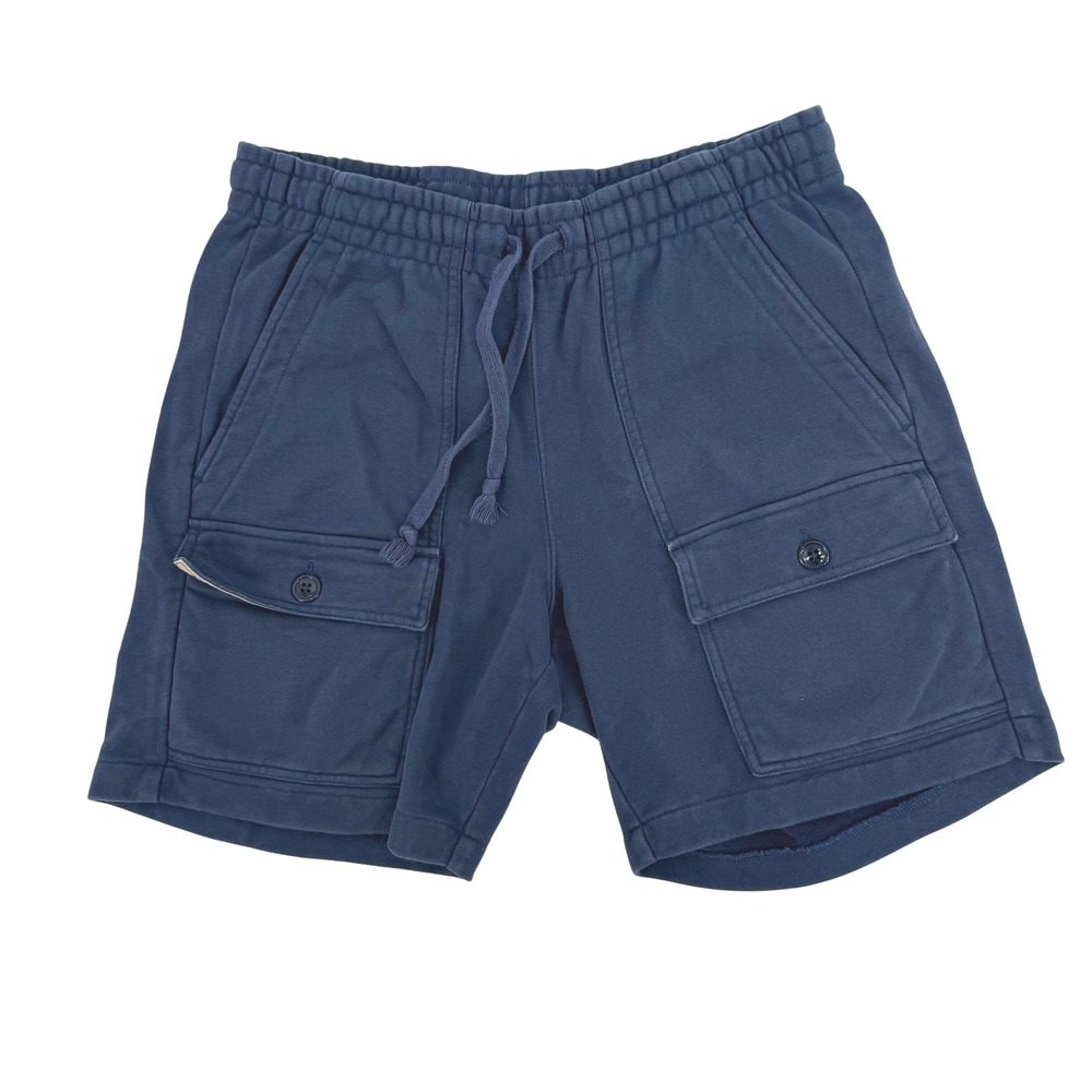 LL Bean x Todd Snyder Cargo Shorts Mens M Navy Terry Cloth Blue Organic Cotton